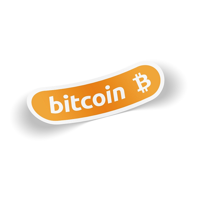Стикер Bitcoin (овал) #1