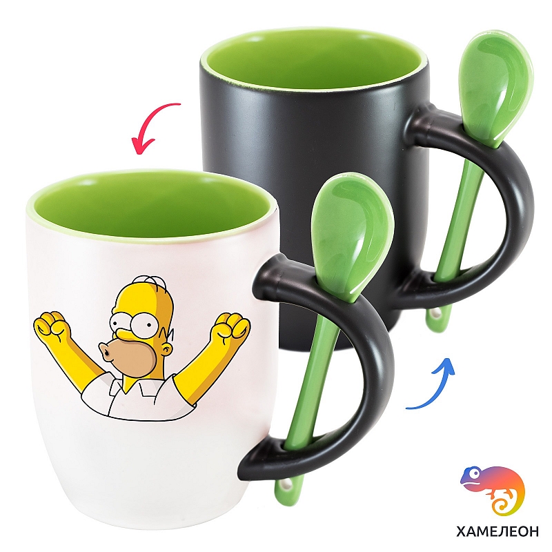 Кружка хамелеон «Гомер Симспон юхуу» - # 4 Кружка хамелеон «Гомер Симспон юхуу» #4