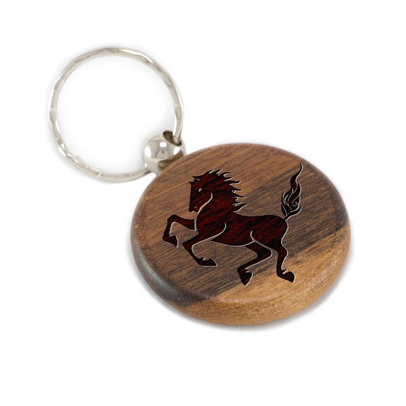 Брелок Mustang конь из дерева - # 2 Брелок Mustang конь из дерева #2