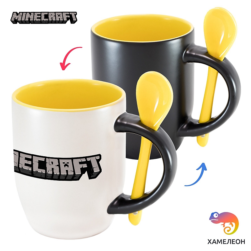 Кружка хамелеон Minecraft (logo) - # 3 Кружка хамелеон Minecraft (logo) #3
