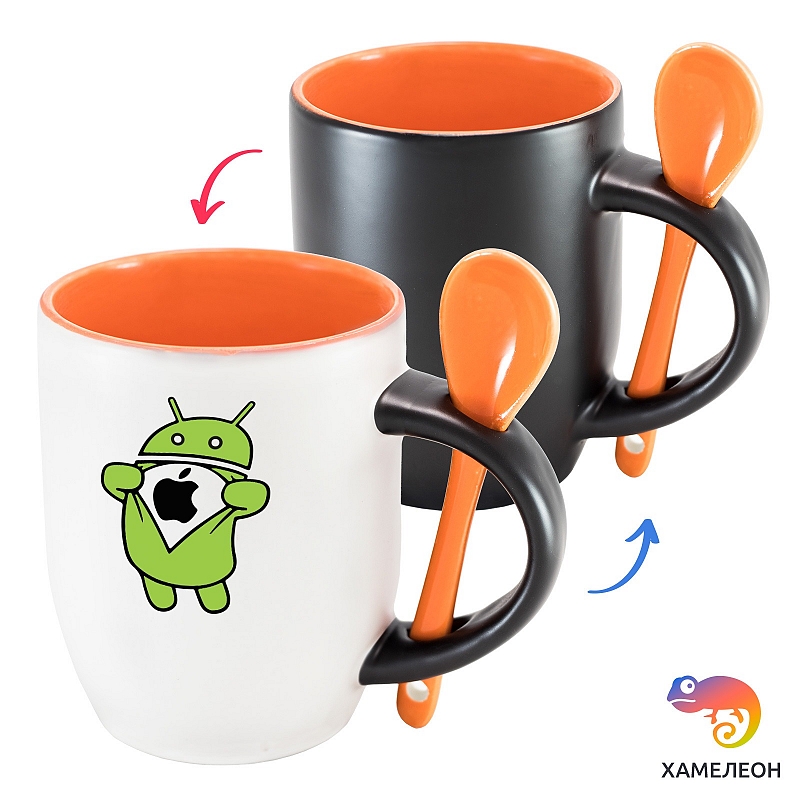 Кружка хамелеон В душе я iOS - # 2 Кружка хамелеон В душе я iOS #2