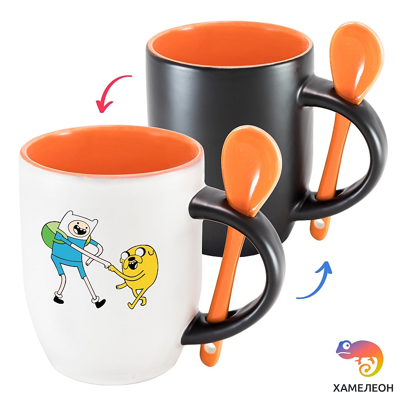Кружка хамелеон Adventure Time: Fist bump! - # 4 Кружка хамелеон Adventure Time: Fist bump! #4