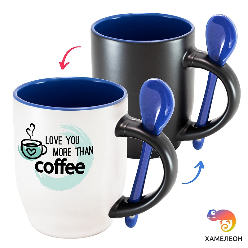 Кружка хамелеон Love you more than Coffee - # 4 Кружка хамелеон Love you more than Coffee #4