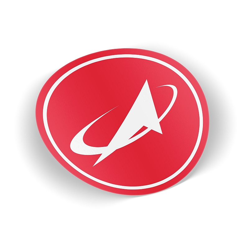 Стикер Роскосмос (красный) - # 1 Стикер Роскосмос (красный) #1