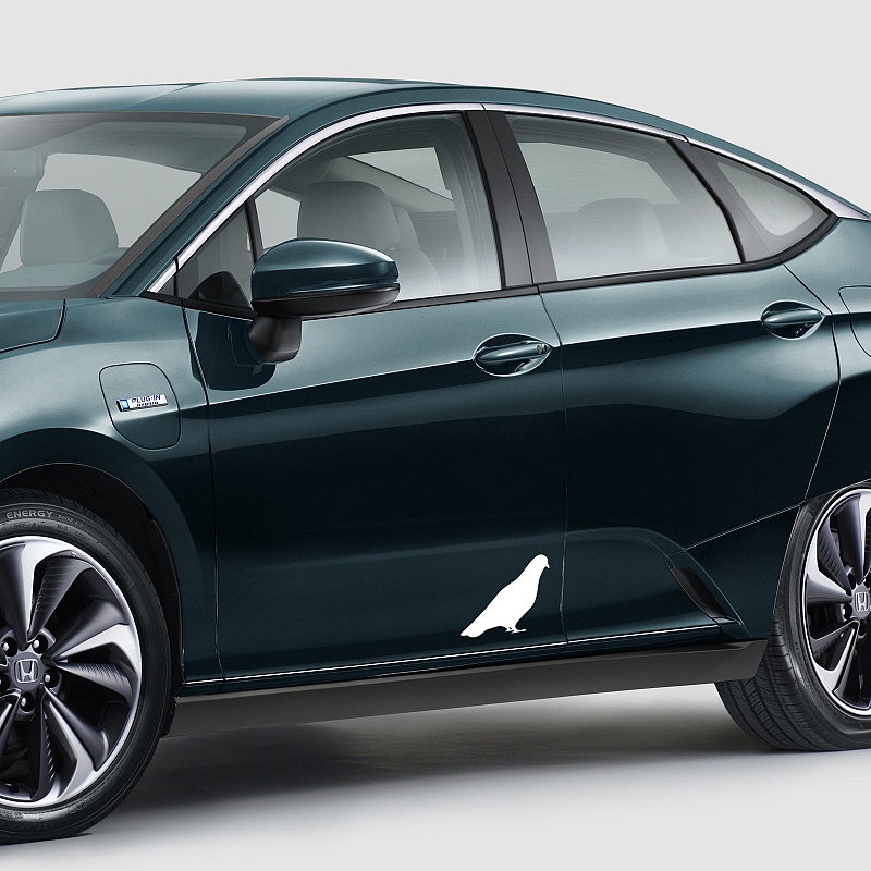 Наклейка силуэт голубя - # 2 Наклейка силуэт голубя #2