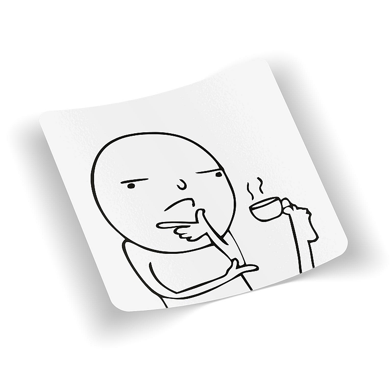 Стикер Хмм - # 1 Стикер Хмм #1