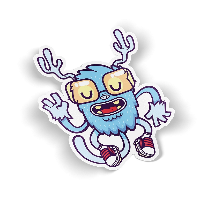 Стикер Олень в очках - # 1 Стикер Олень в очках #1