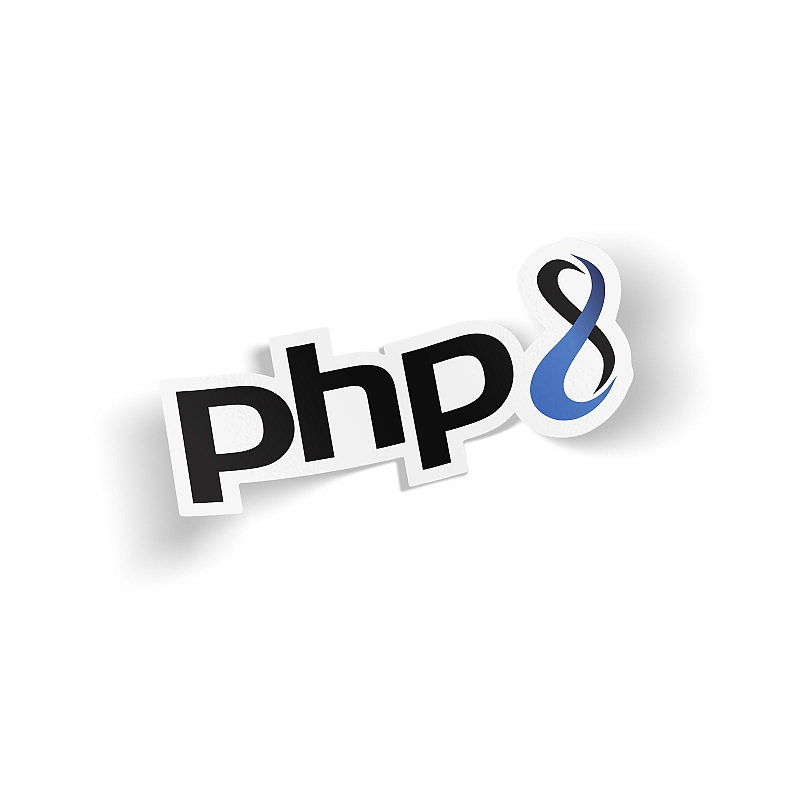 Стикер PHP 8 black - # 1 Стикер PHP 8 black #1