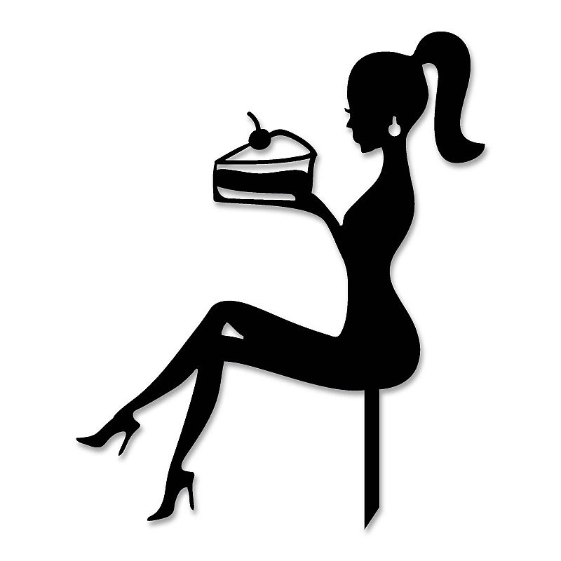 Топпер Девушка с пирожным - # 5 Топпер Девушка с пирожным #5