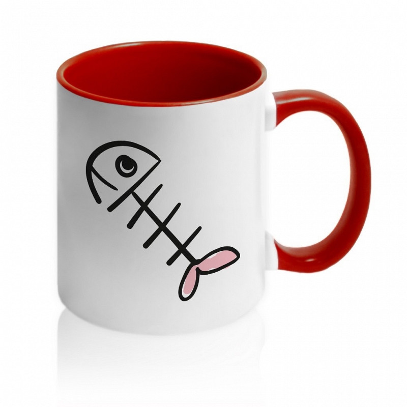 Кружка косточки рыбки - # 3 Кружка косточки рыбки #3