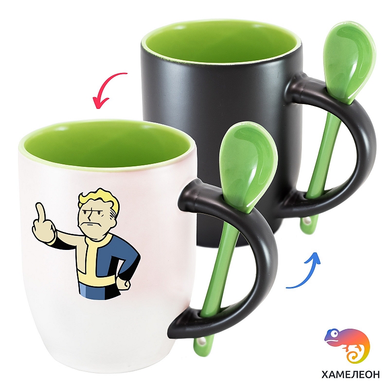 Кружка хамелеон Vault Boy Fuck (Fallout) - # 2 Кружка хамелеон Vault Boy Fuck (Fallout) #2