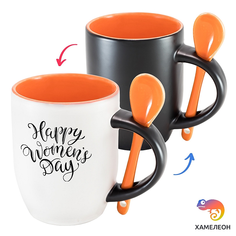 Кружка хамелеон Happy Women's Day - # 2 Кружка хамелеон Happy Women's Day #2