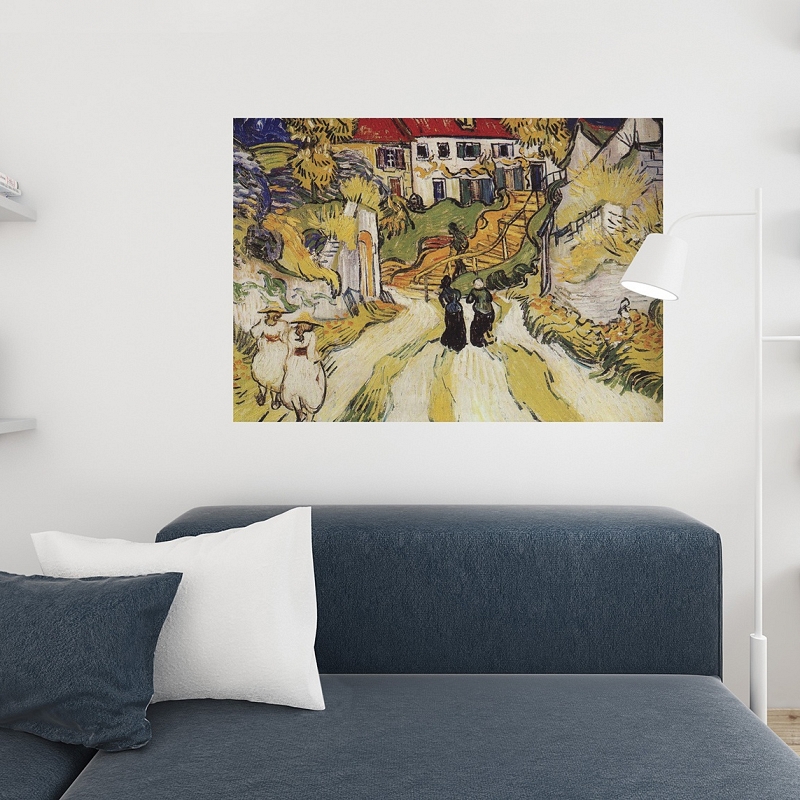 Постер Винсент Ван Гог - Улица и лестница в Овере - # 2 Постер Винсент Ван Гог - Улица и лестница в Овере #2