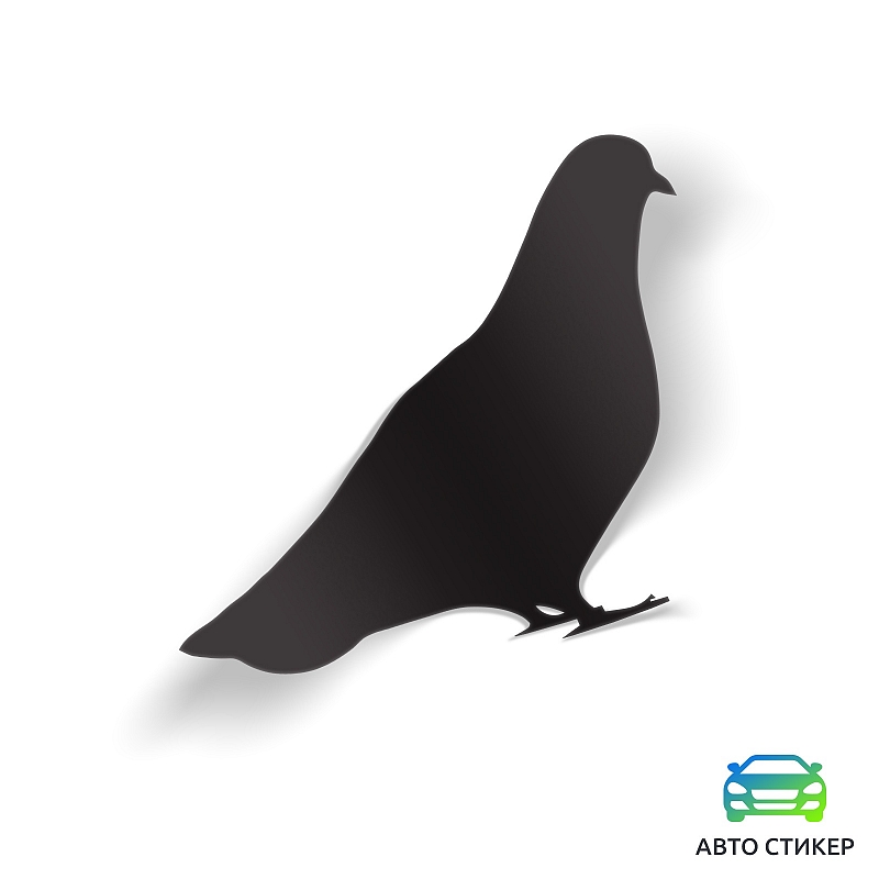 Наклейка силуэт голубя - # 1 Наклейка силуэт голубя #1