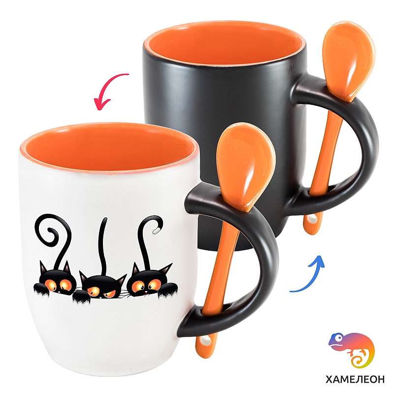 Кружка хамелеон «Котики» - # 2 Кружка хамелеон «Котики» #2