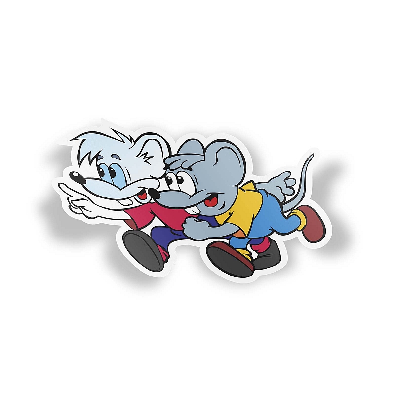 Стикер Митя и Мотя кот Леопольд - # 1 Стикер Митя и Мотя кот Леопольд #1