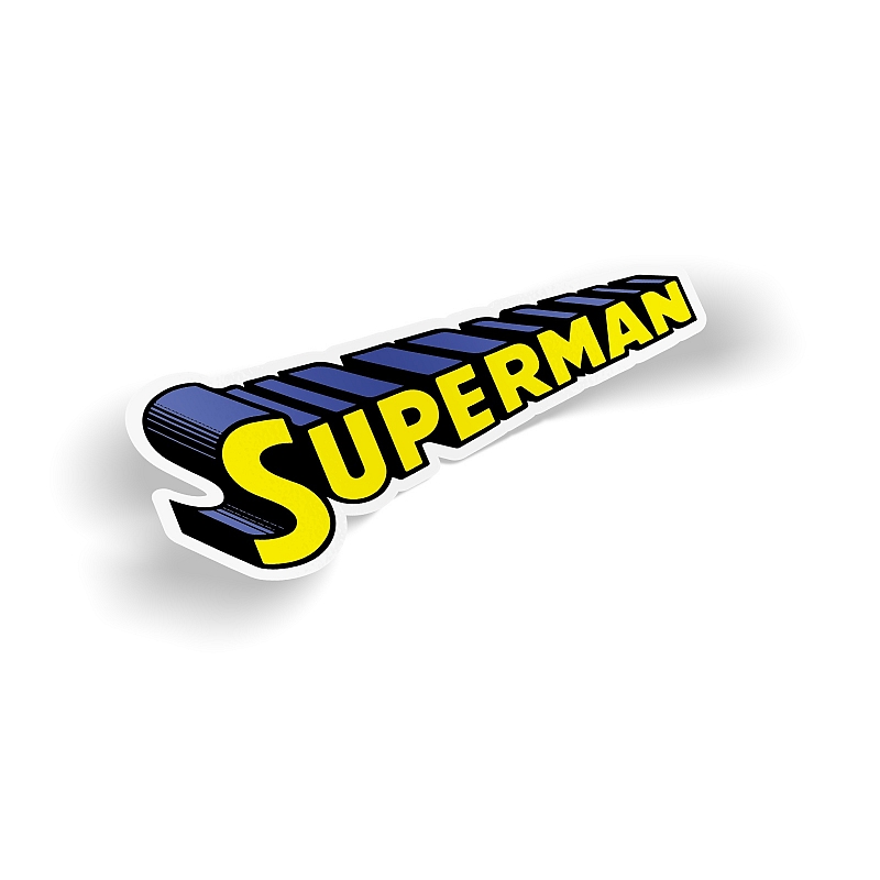 Стикер Superman Retro logo - # 1 Стикер Superman Retro logo #1