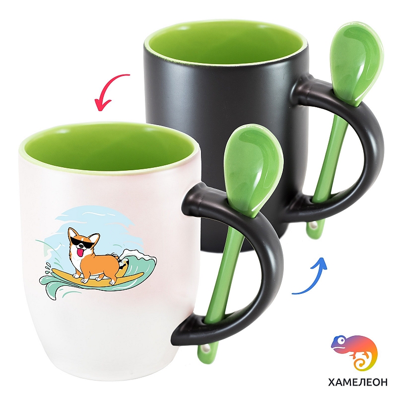 Кружка хамелеон Corgi Water Skiing - # 4 Кружка хамелеон Corgi Water Skiing #4