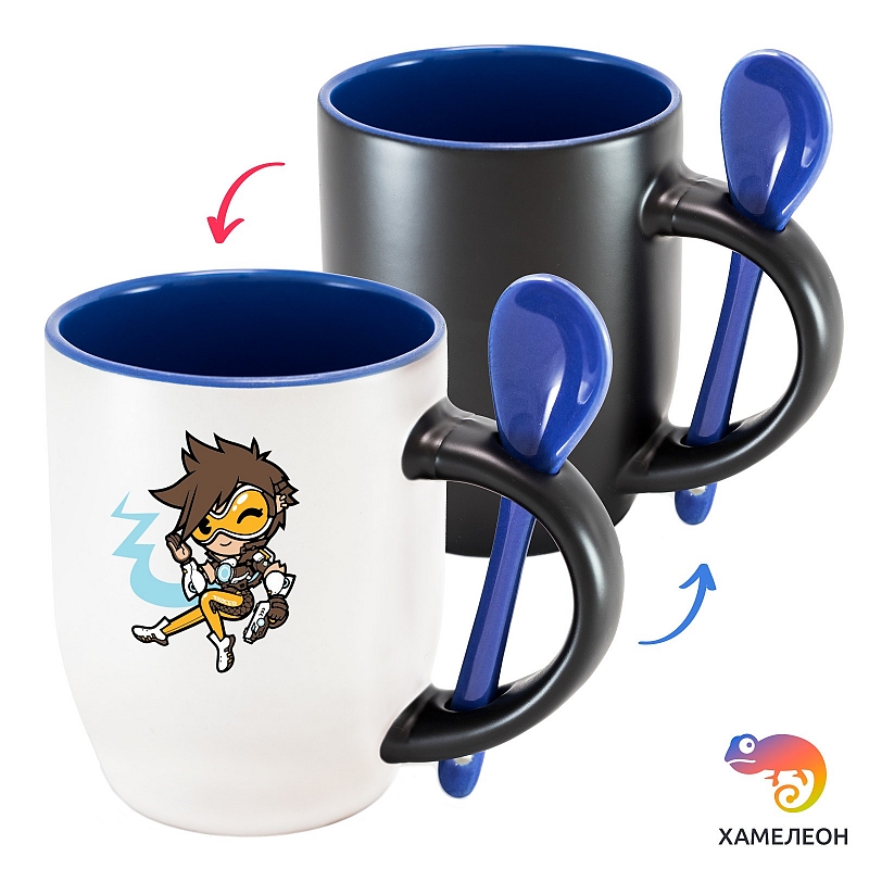 Кружка хамелеон Overwatch: Tracer - # 3 Кружка хамелеон Overwatch: Tracer #3
