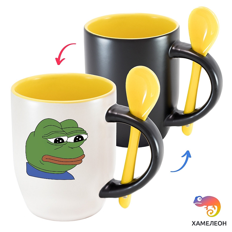 Кружка хамелеон «Лягушонок Пепе» - # 3 Кружка хамелеон «Лягушонок Пепе» #3