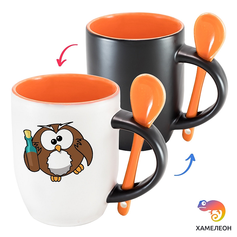 Кружка хамелеон «Сова переборщила» - # 4 Кружка хамелеон «Сова переборщила» #4