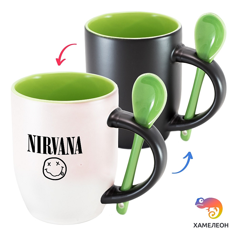 Кружка хамелеон Nirvana (logo) - # 2 Кружка хамелеон Nirvana (logo) #2