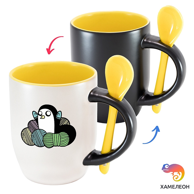 Кружка хамелеон Adventure Time: Yarn Gunter - # 4 Кружка хамелеон Adventure Time: Yarn Gunter #4