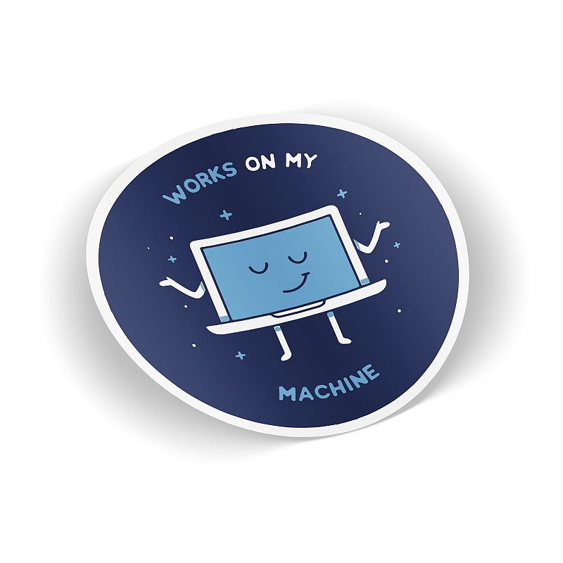 Стикер Works on my Machine - # 1 Стикер Works on my Machine #1