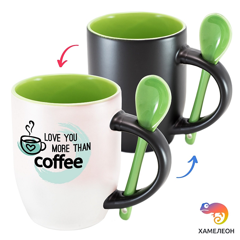 Кружка хамелеон Love you more than Coffee - # 1 Кружка хамелеон Love you more than Coffee #1