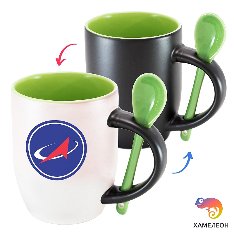 Кружка хамелеон Роскосмос - # 4 Кружка хамелеон Роскосмос #4