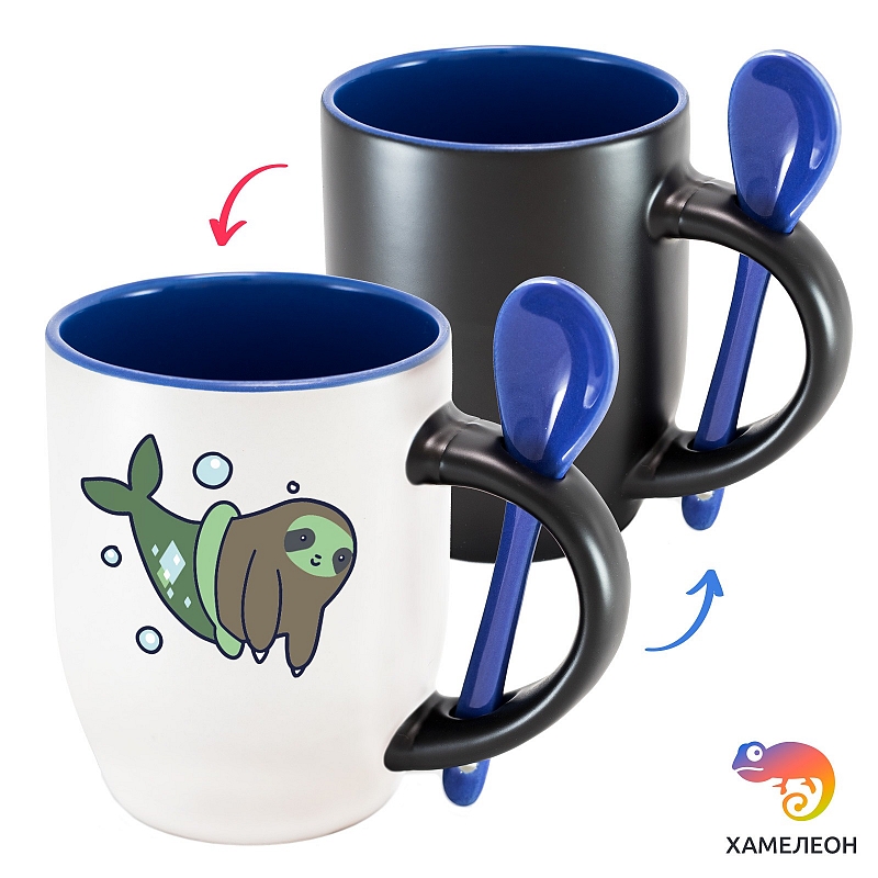 Кружка хамелеон Mermaid Sloth - # 2 Кружка хамелеон Mermaid Sloth #2