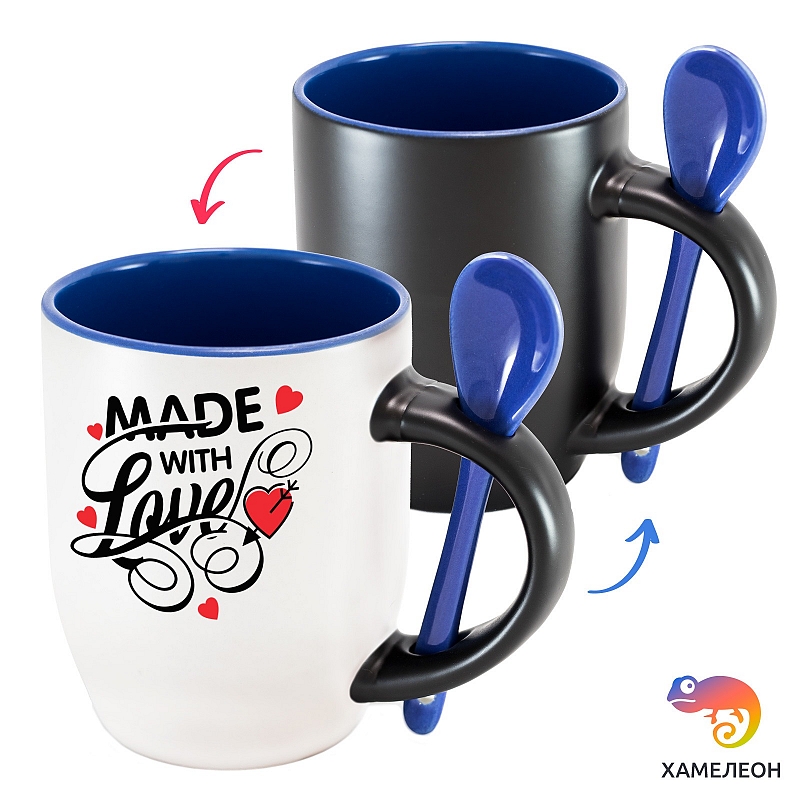 Кружка хамелеон Made with Love - # 3 Кружка хамелеон Made with Love #3