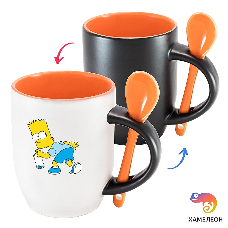 Кружка хамелеон Барт Симпсон - # 4 Кружка хамелеон Барт Симпсон #4