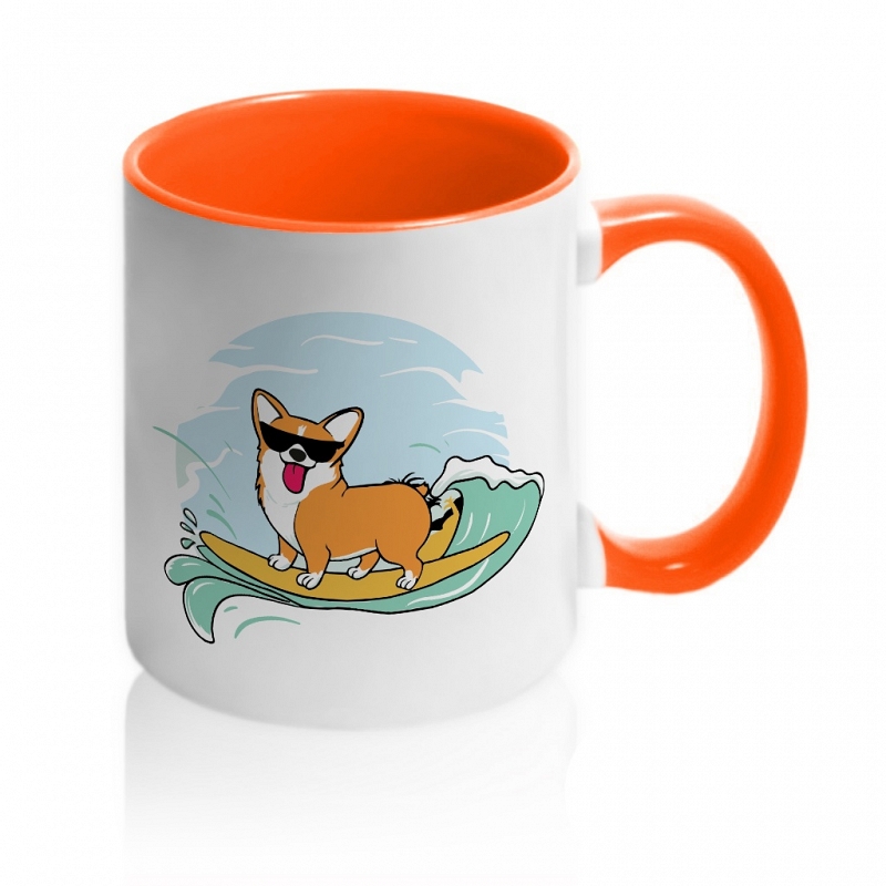 Кружка Corgi Water Skiing - # 2 Кружка Corgi Water Skiing #2