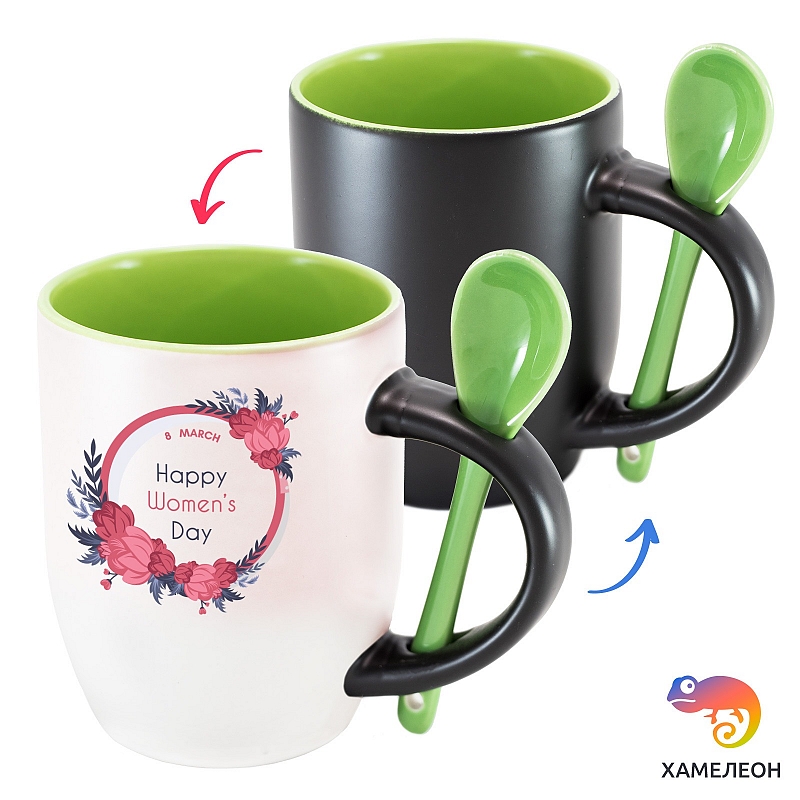 Кружка хамелеон 8 March - Happy Women's Day - # 4 Кружка хамелеон 8 March - Happy Women's Day #4