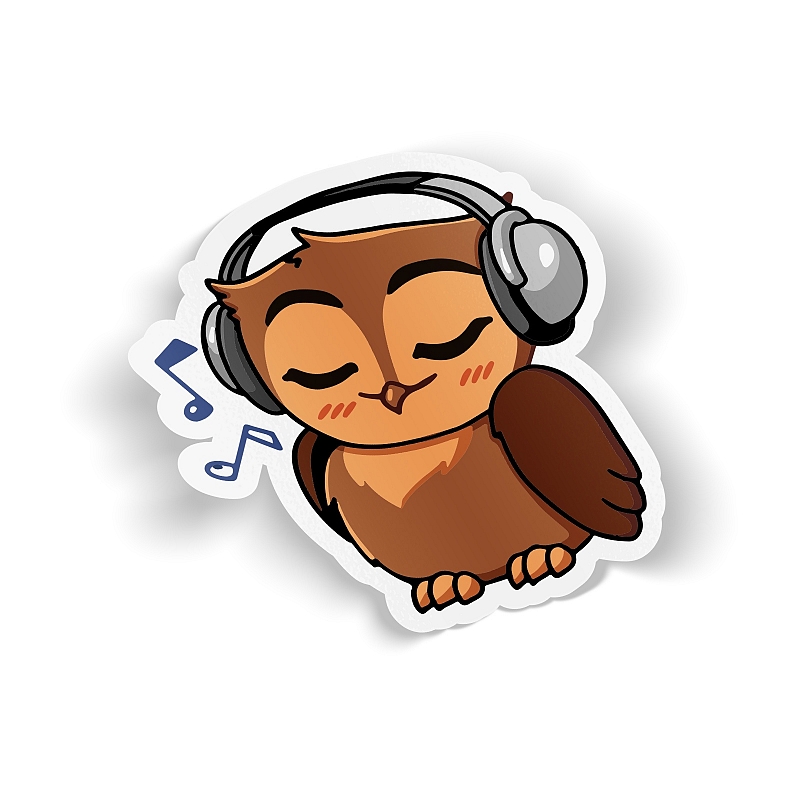 Стикер Филин Music - # 1 Стикер Филин Music #1
