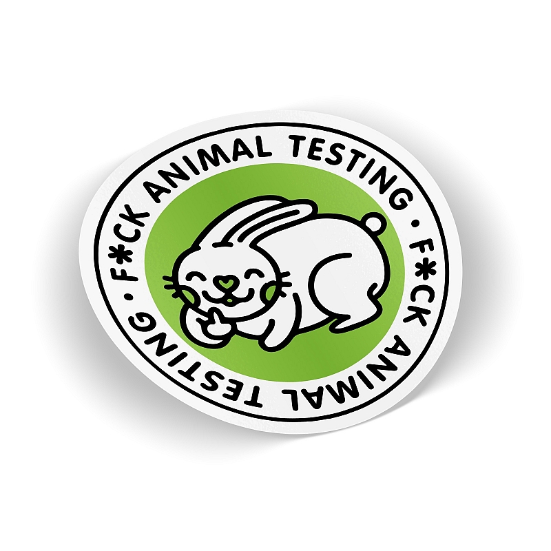 Стикер Fuck Animal Testing - # 1 Стикер Fuck Animal Testing #1