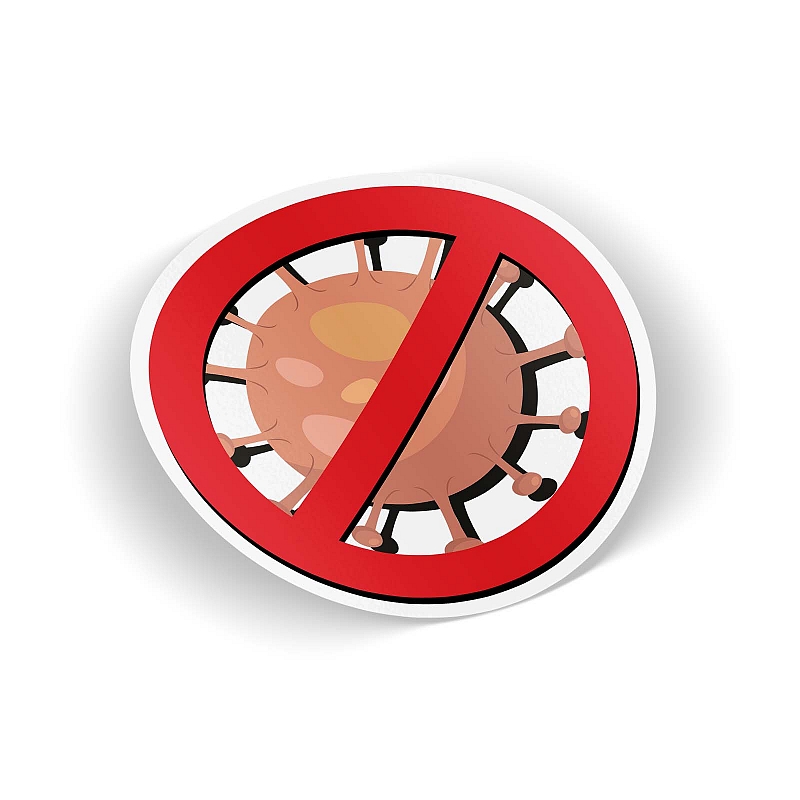 Стикер NoCOVID-19 - # 1 Стикер NoCOVID-19 #1