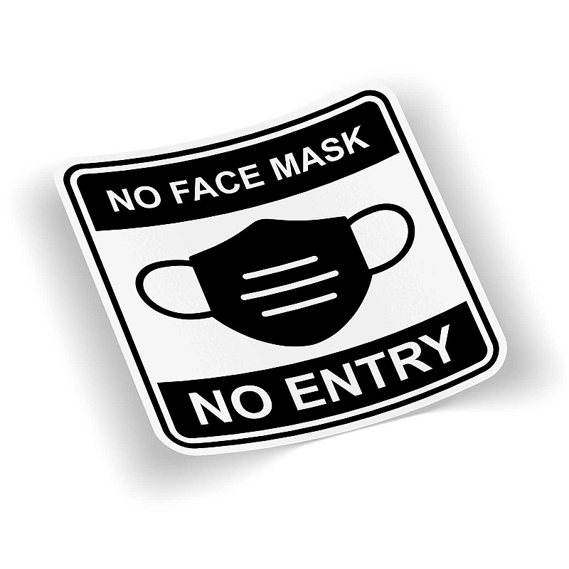 Стикер  No mask black #1
