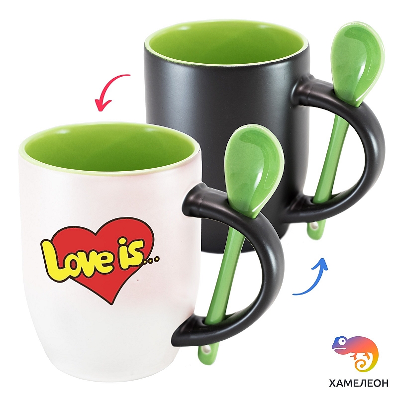 Кружка хамелеон Love is... - # 4 Кружка хамелеон Love is... #4