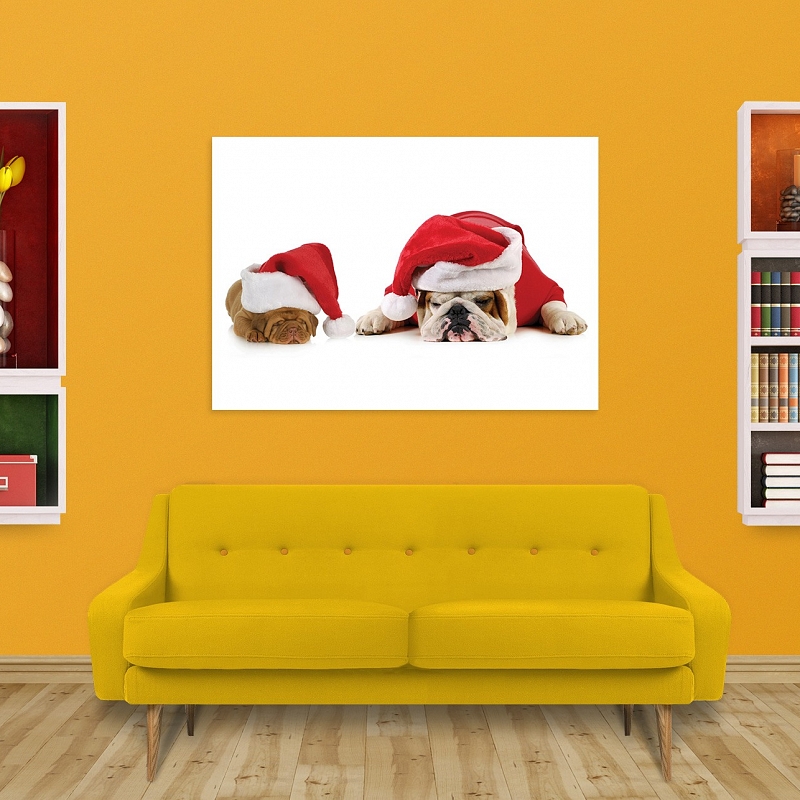 Постер Новогодние собачки (большой) - # 2 Постер Новогодние собачки (большой) #2