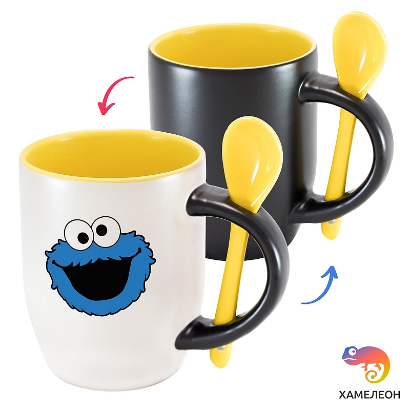 Кружка хамелеон Cookie Monster Peeper - # 3 Кружка хамелеон Cookie Monster Peeper #3