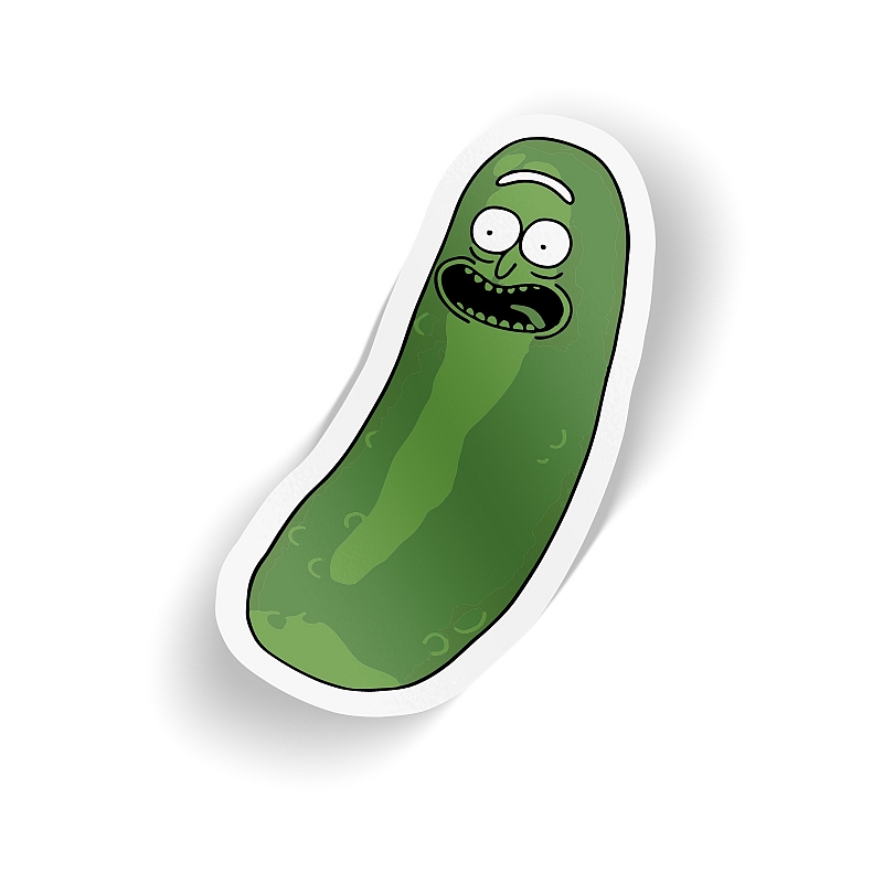 Стикер «Напуганный огурец» - # 1 Стикер «Напуганный огурец» #1