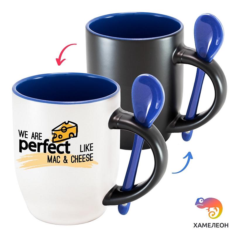 Кружка хамелеон We are Perfect like Mac & Cheese - # 3 Кружка хамелеон We are Perfect like Mac & Cheese #3