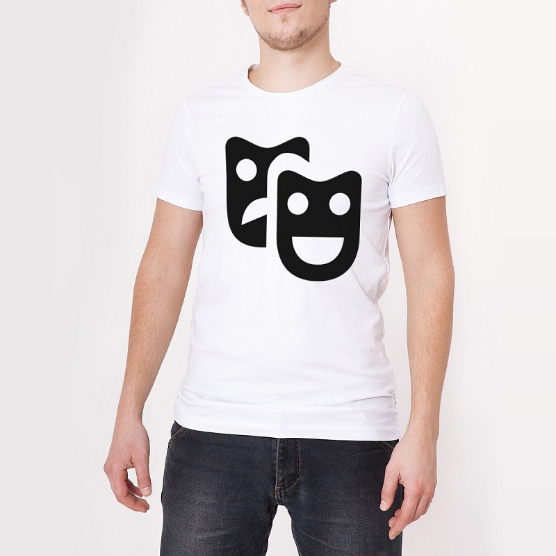 Футболка маски комедия и трагедия - # 2 Футболка маски комедия и трагедия #2