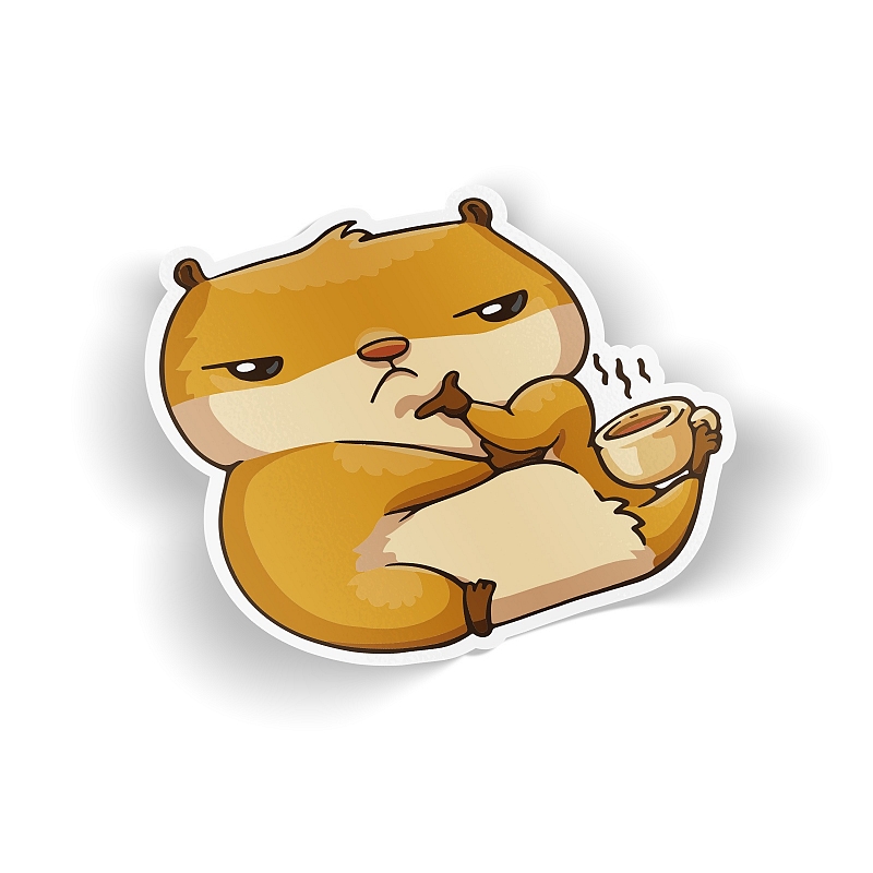 Стикер «Хомяк Сеня» - В раздумьях - # 1 Стикер «Хомяк Сеня» - В раздумьях #1