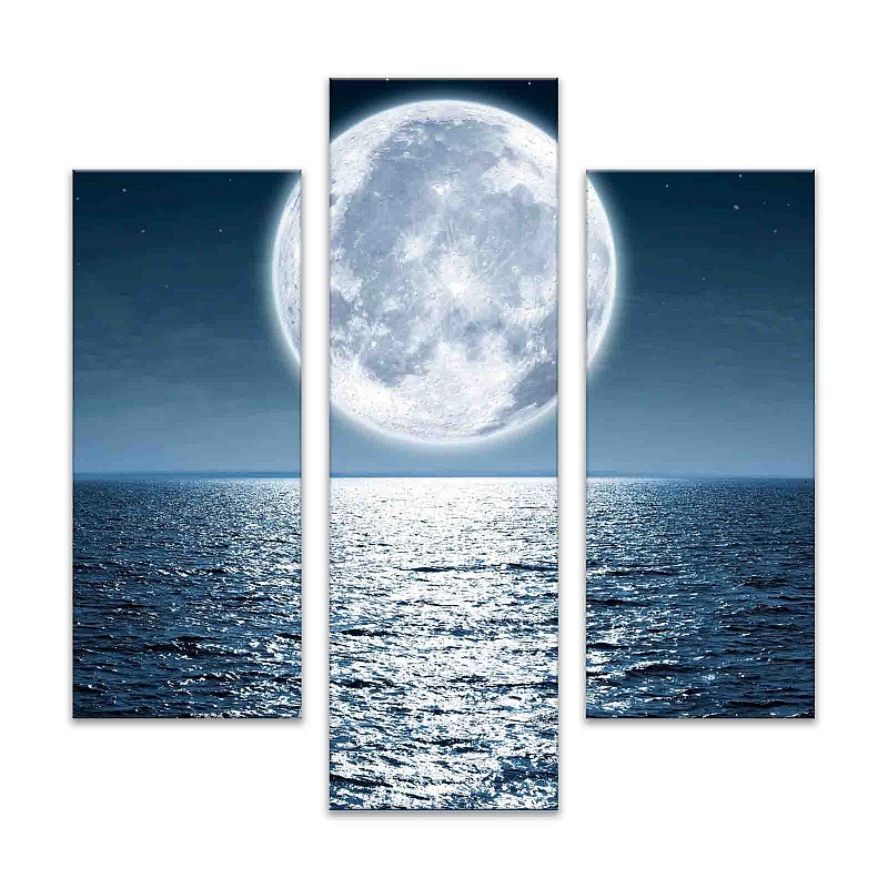 Модульная картина Лунная гладь - # 2 Модульная картина Лунная гладь #2