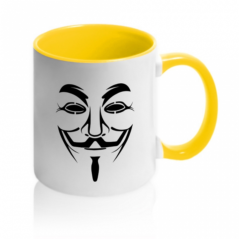 Кружка маска Гая Фокса - # 4 Кружка маска Гая Фокса #4