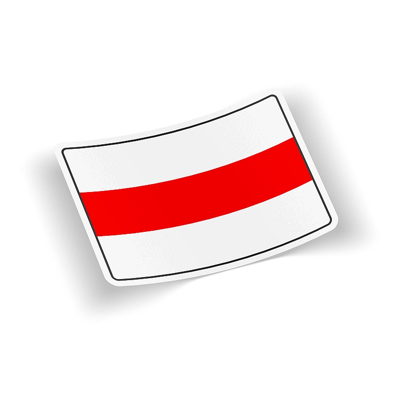 Стикер White red white - # 1 Стикер White red white #1