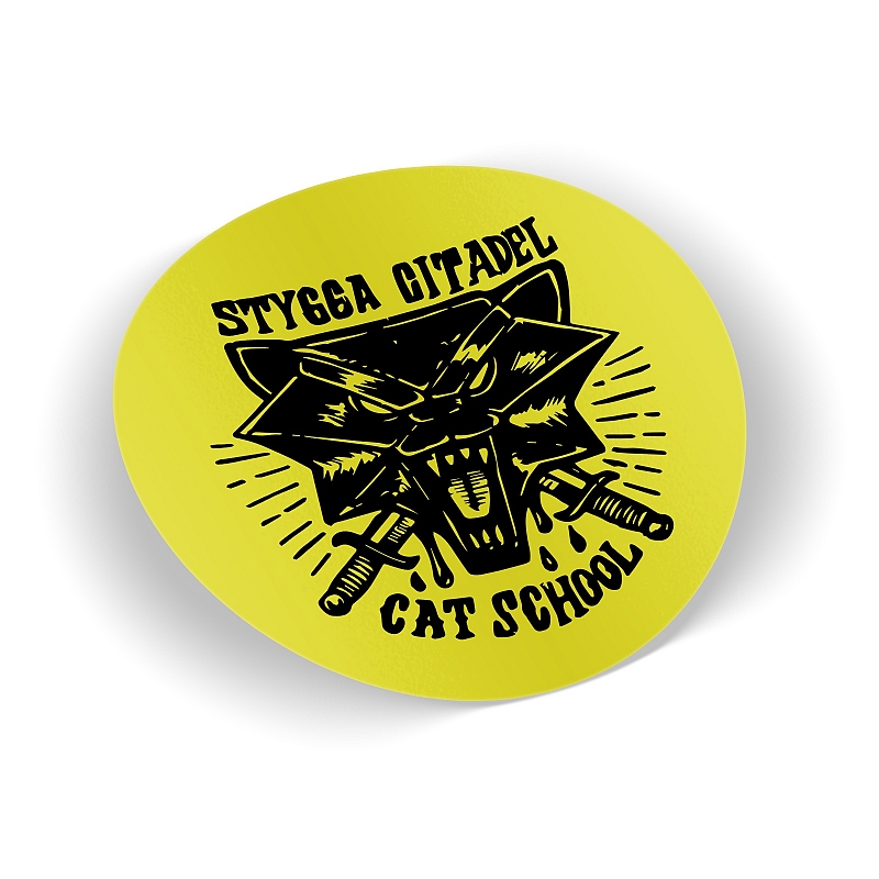 Стикер The Witcher - Styga Citadel Cat School #1